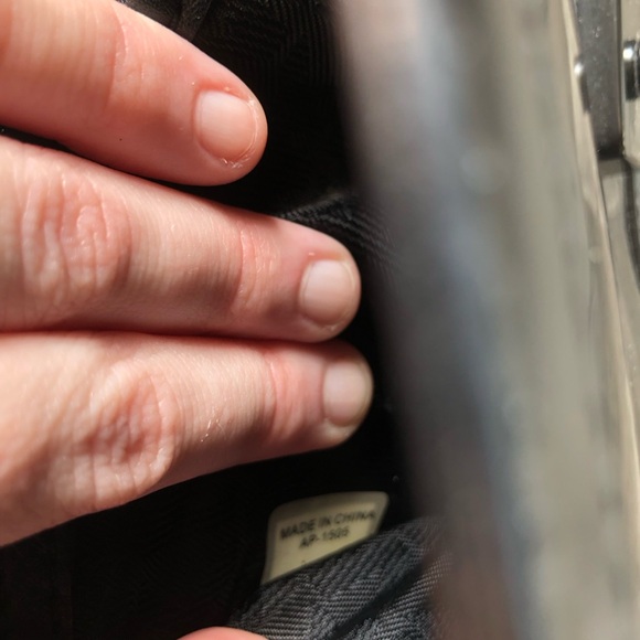 Michael Kors Callie All Black Patent Leather Lambskin Satchel Handbag Crossbody - Picture 13 of 14